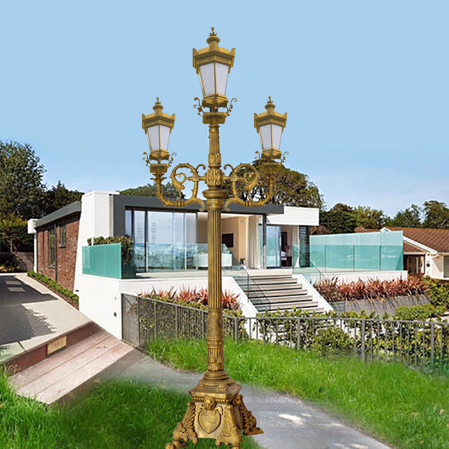 三头庭院灯  工厂